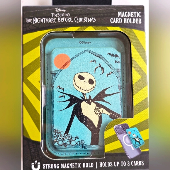 Disney Nightmare Before Christmas Jack Skellington Magnetic Card Phone Wallet - Picture 2 of 3